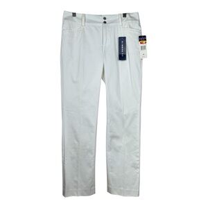 New Chaps White Straight Leg Slimming Fit Pants Size 4P